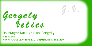 gergely velics business card